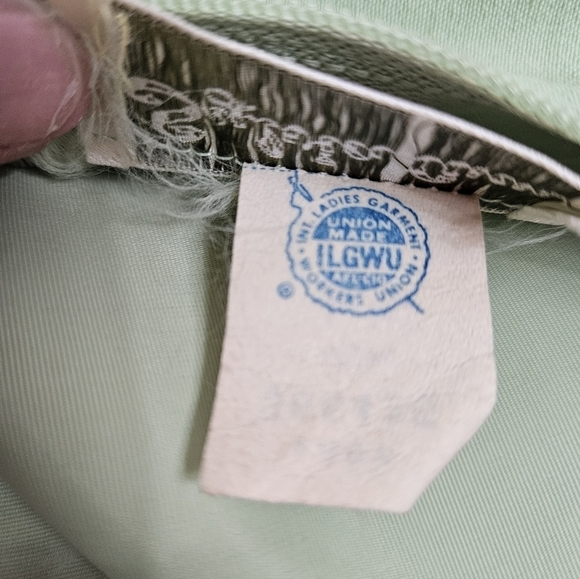 Vintage Sylvia Ann 60s Green Raw Silk Sheath Dress & Coat Size Medium Women L17 - Picture 11 of 15